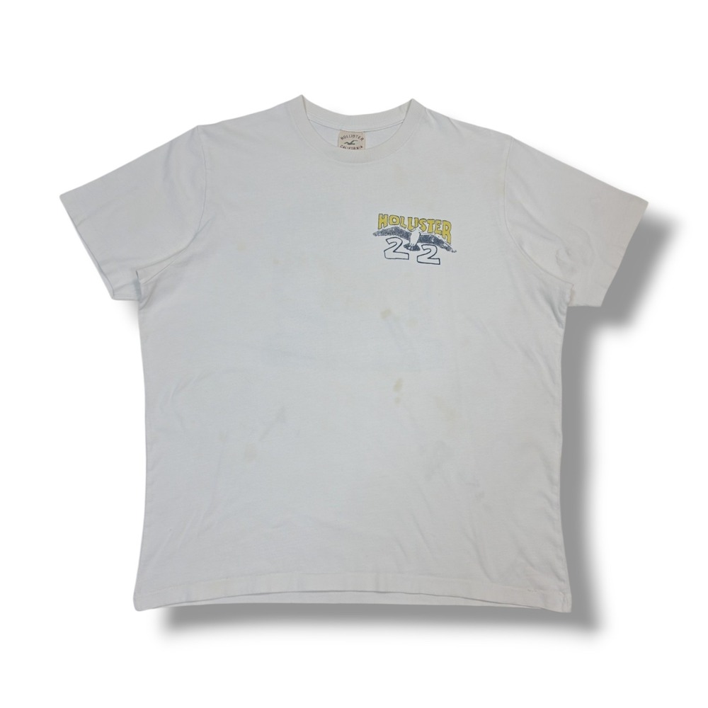 Vintage Hollister THE 22ND ST.‎ WAVERIDERS Single Stitch White T-Shirt Men's XL